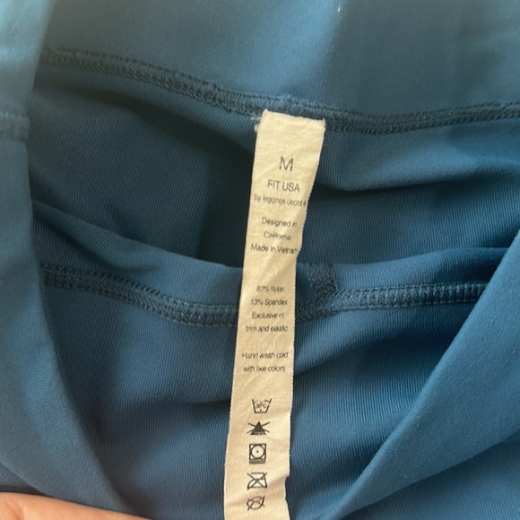 Blue leggings with pockets - Picture 4 of 4